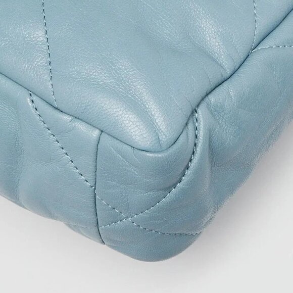 Chanel Light Blue Quilted Goatskin Leather Chanel 19 Small Flap Bag - Picture 5 of 10